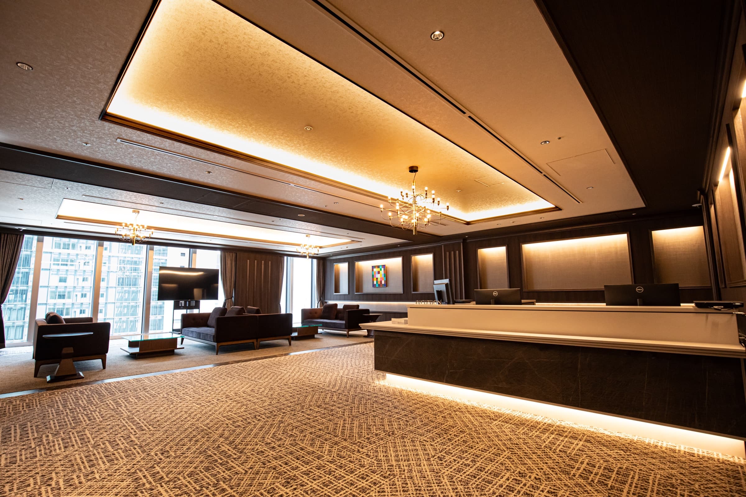 Reception and lounge at TIMC OSAKA